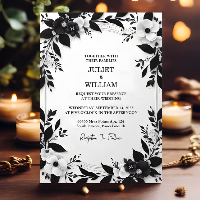 Joy Floral Cute Rope We Are Tying The Knot Wedding Invitation (Creator Uploaded)