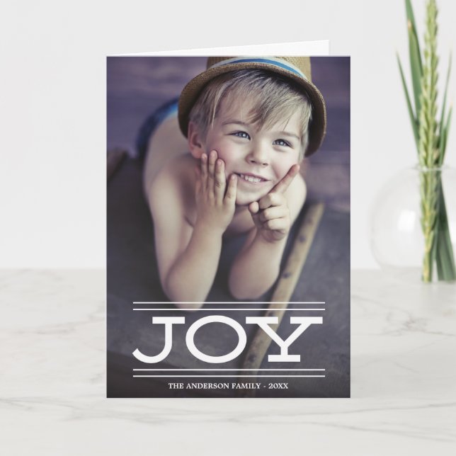 Joy | Folded Holiday Greeting Card (Front)