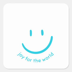 Joy for the World Smiley Face Sticker