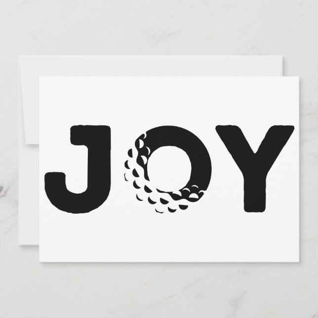 Joy Golf Flat Holiday Card (Front)