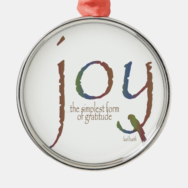 Joy - Gratitude Metal Ornament (Front)