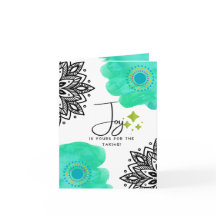 Joy Greeting Card, Small, 4" x 5.6" Folded Card