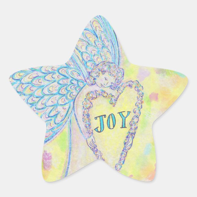 Joy Guardian Angel Art Custom Decal Stickers (Front)