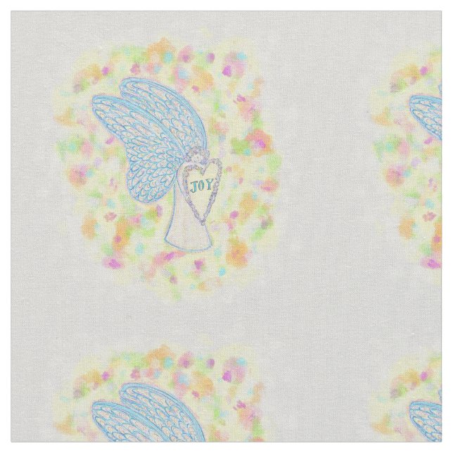 Joy Guardian Angel Fabric Art Material (Close Up)