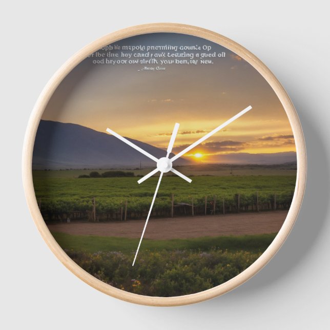 Joy happiness design wall clock (Front)