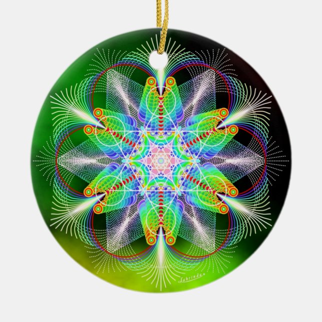 Joy/Happy Ceramic Tree Decoration (Front)