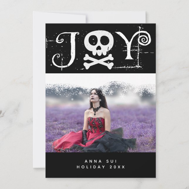 Joy Holiday Gothic Photo Card (Front)