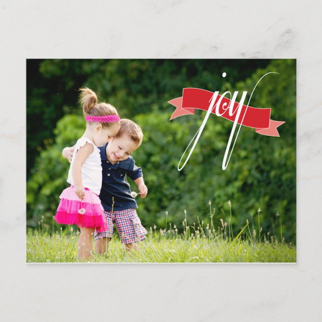 Joy  | Holiday Photo Postcard (Front)