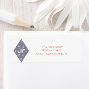 Joy Holiday Return Address Label
