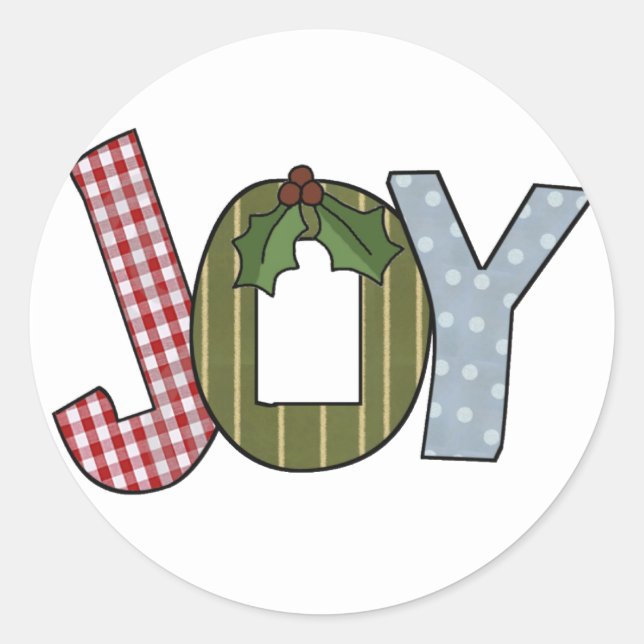 JOY Holiday Tshirts and gifts Classic Round Sticker (Front)