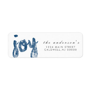 Joy Holidays Return Address Label