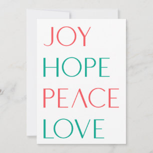 Joy, Hope, Love, Peace