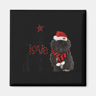 Joy Hope Love Peace Christmas Black Shih Tzus 2020 Magnet