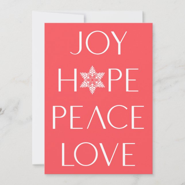 Joy, Hope, Love, Peace Red All the Favs  (Front)
