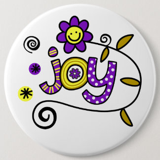 Joy I Doodles I Colossal 6x6 Button