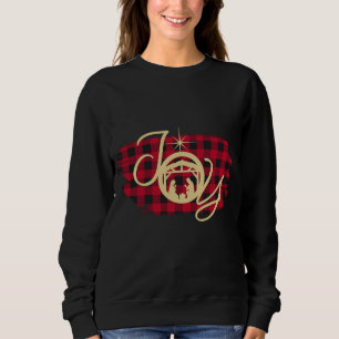 JOY in a Manger Christmas Nativity Jesus Birth Buf Sweatshirt