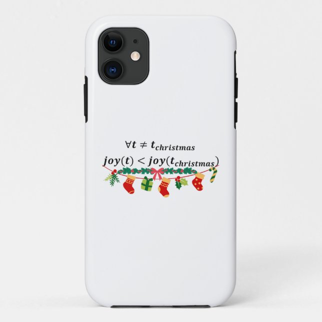 Joy in christmas is always greater, math christmas Case-Mate iPhone case (Back)