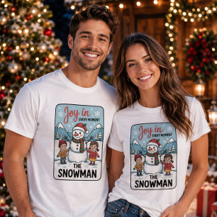 Joy In Every Moment The Snowman Tarot Card T-Shirt