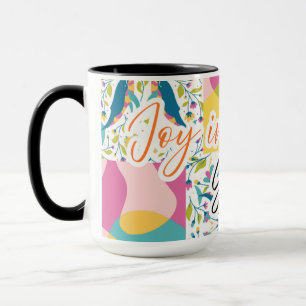 Joy in Every Sip – Colorful Folk-Inspired Pattern  Mug