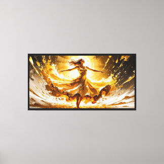 Joy in Gold – Abstract Emotional Landscape Canvas Print