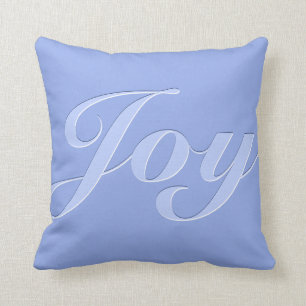 Joy in Periwinkle Blue Cushion