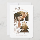 Joy In Simple Things Cosy Woodland Village 2 Photo Holiday Card (Front)