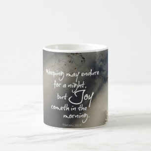 Joy in the Morning Bible Verse Coffee Mug