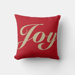 Joy in Vintage Cranberry Cushion