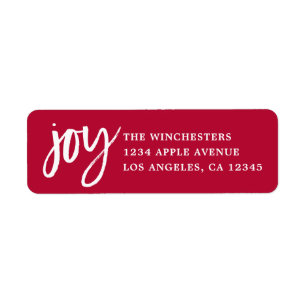 Joy In White Return Address Label
