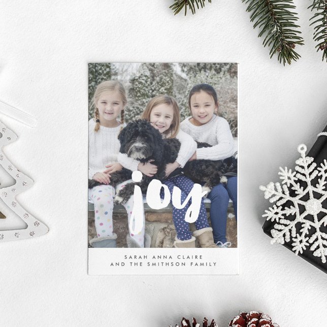 Joy Inspirational Christmas Family Photo Holiday Card (Creator Uploaded)