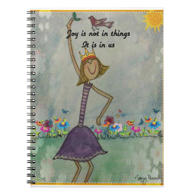 Joy is not in things. It is in us Notebook (Front)
