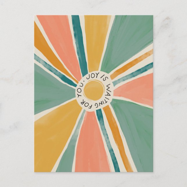 Joy is waiting for you - inspirational post card (Front)