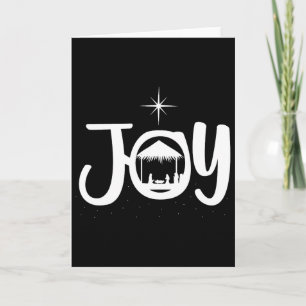 Joy Jesus Nativity Scene Cool Christmas Apparel  Card