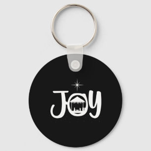 Joy Jesus Nativity Scene Cool Christmas Apparel  Key Ring