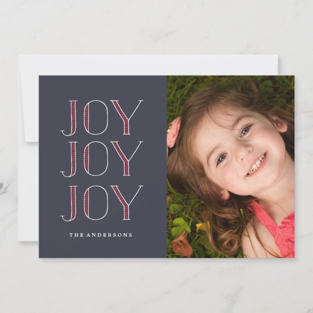 JOY JOY JOY  Christmas Holiday Card (Front)