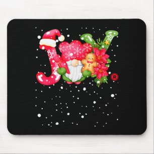 Joy - Joyful Gnome - Cute Christmas  Mouse Pad