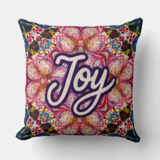 Joy Kaleidoscope Floral Pillow