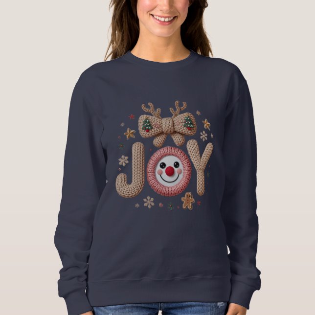 Joy Knitted Holiday Sweatshirt (Front)