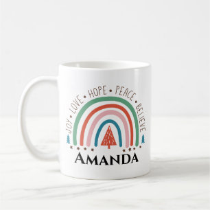 Joy. love. hope. peace. believe- christmas coffee mug
