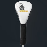 Joy Love Latkes Peace Hanukkah Funny Jewish Golf Head Cover<br><div class="desc">funny, jewish, latke, gift, birthday, chanukah, jew, holiday, menorah</div>
