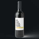 Joy Love Latkes Peace Hanukkah Funny Jewish Wine Label<br><div class="desc">funny, jewish, latke, gift, birthday, chanukah, jew, holiday, menorah</div>
