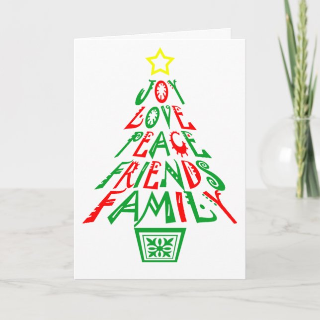 Joy Love Peace Friends Family Christmas Holiday (Front)