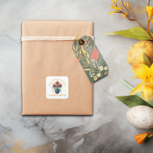 Joy, Love & Peace Happy Easter   Square Sticker