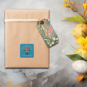 Joy, Love & Peace Happy Easter Square Sticker