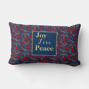 Joy Love Peace Throw Pillow