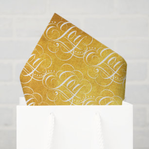 Joy - Luxurious Christmas Gold Faux Foil Tissue Paper