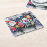 Joy - Merry Christmas Square Paper Coaster<br><div class="desc">Joy - Merry Christmas</div>