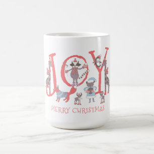 Joy Merry Christmas  Winter Animals Coffee Mug