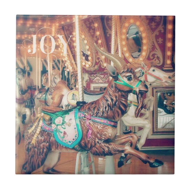 Joy Merry Goat Tile (Front)