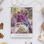 Joy Modern Typography Christmas Family Photo Holiday Card<br><div class="desc">A modern and stylish typography for this personalizable holiday photo cards collection.</div>